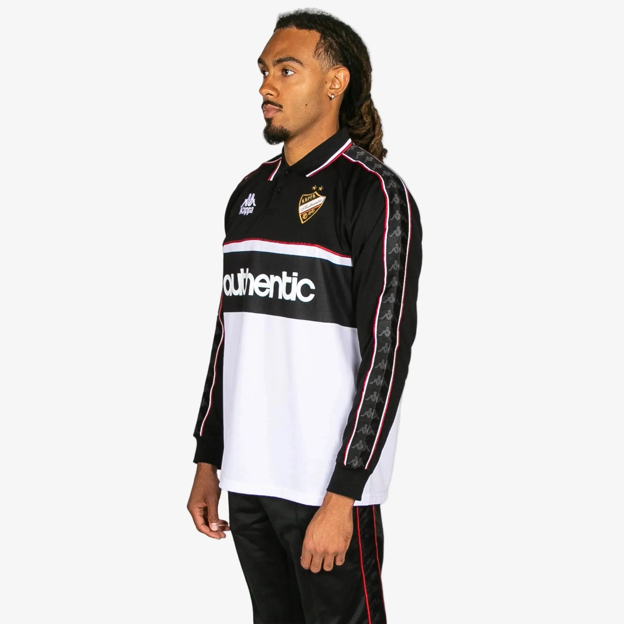 222 Banda Onika Long Sleeve Jersey - Black White Red Racing - Image 2