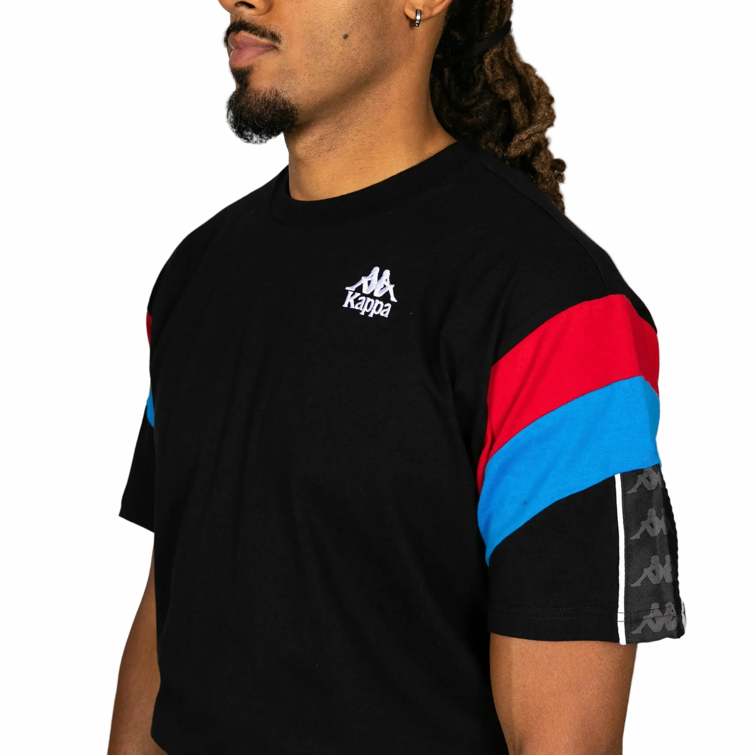 222 Banda Otto T-Shirt - Black Red Racing Blue Sea