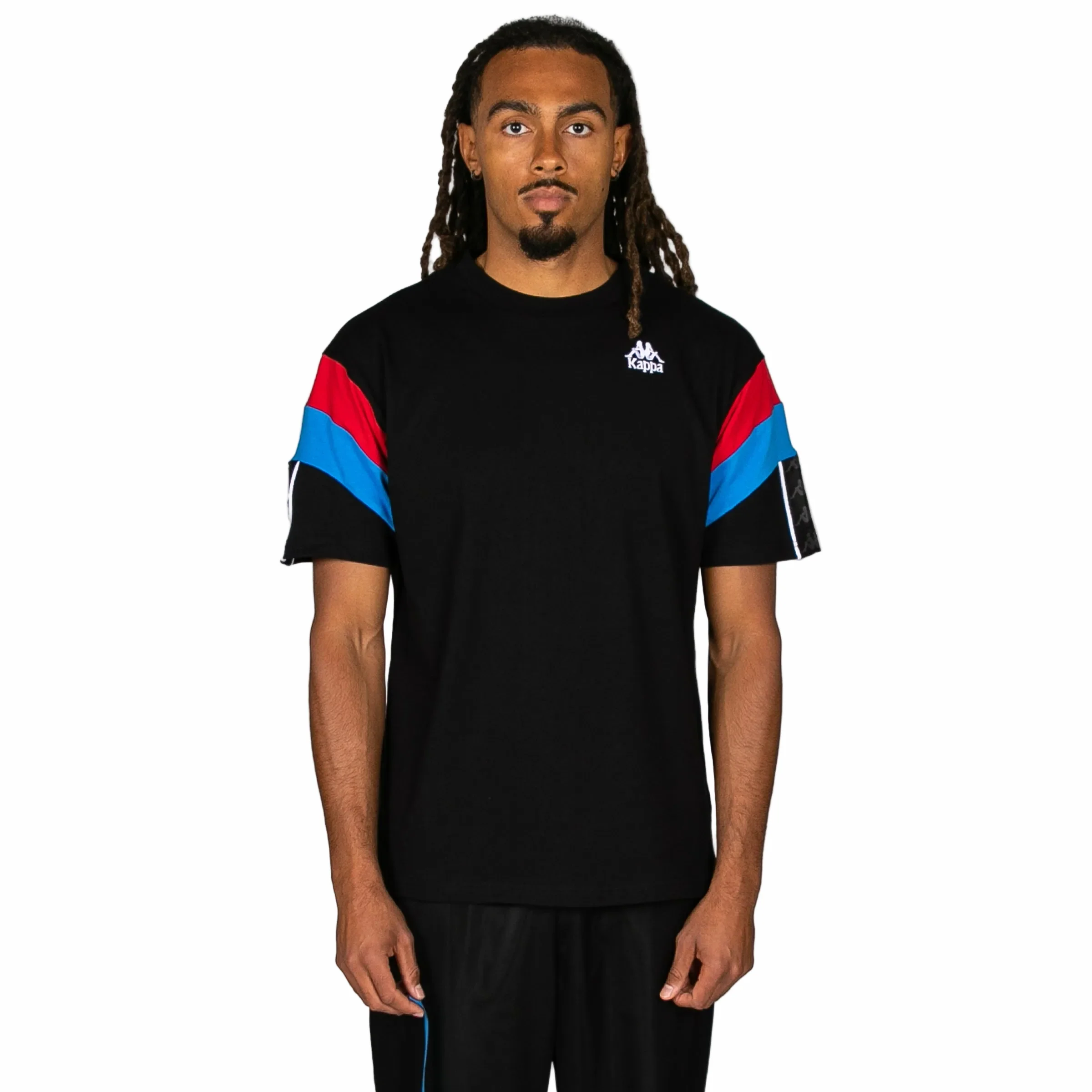 222 Banda Otto T-Shirt - Black Red Racing Blue Sea - Image 2