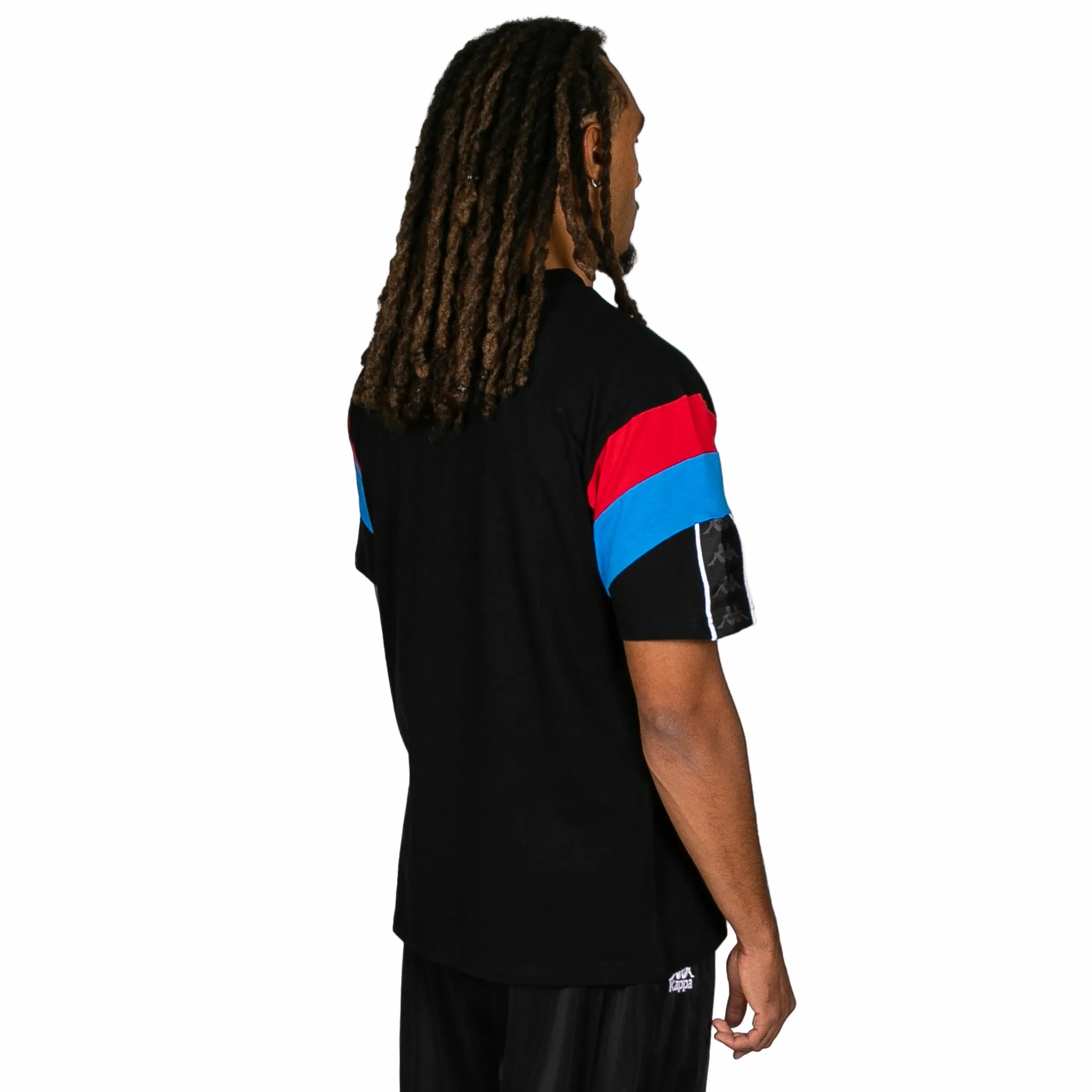 222 Banda Otto T-Shirt - Black Red Racing Blue Sea - Image 4